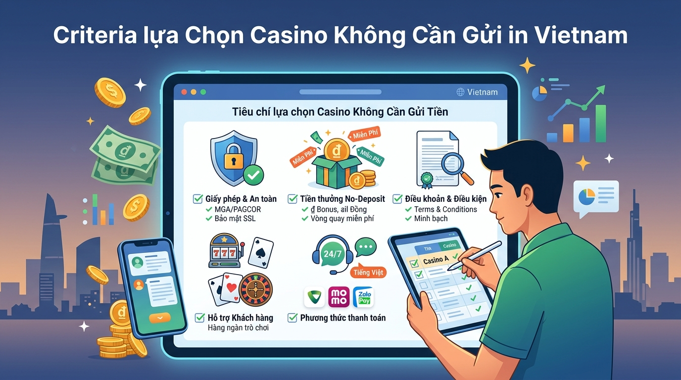 Tiêu Chí Lựa Chọn Sòng Bạc Không Cần Đặt Cọc Tốt Nhất ở Việt Nam