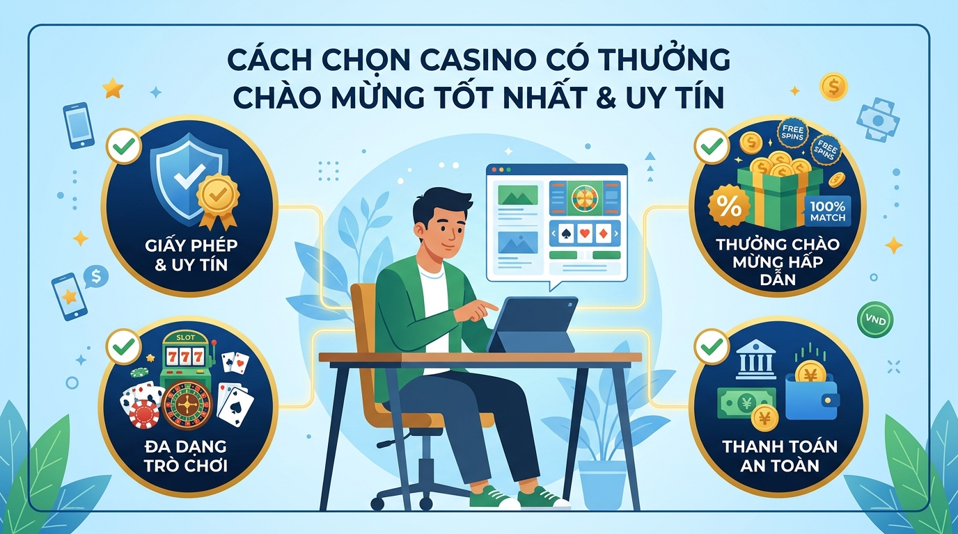 Cách Chọn Casino Có Thưởng Chào Mừng Tốt Nhất & Uy Tín