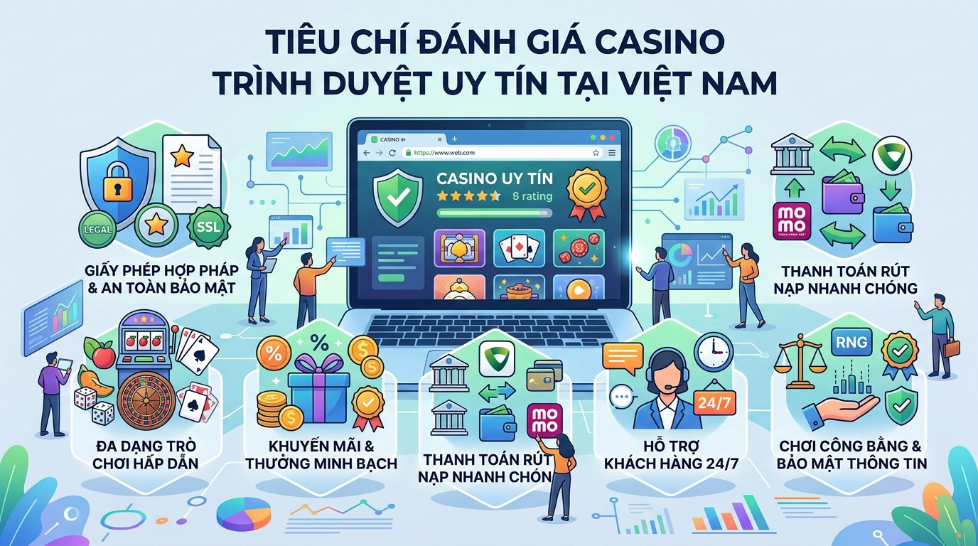 Tiêu Chí Đánh Giá Casino Trình Duyệt Uy Tín Tại Việt Nam