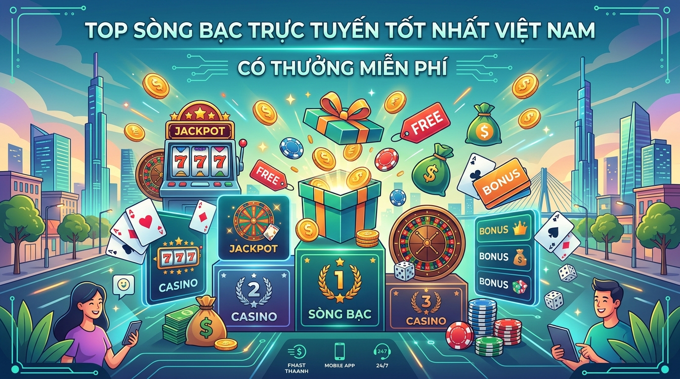 Top Sòng Bạc Trực Tuyến Tốt Nhất Việt Nam Có Thưởng Miễn Phí