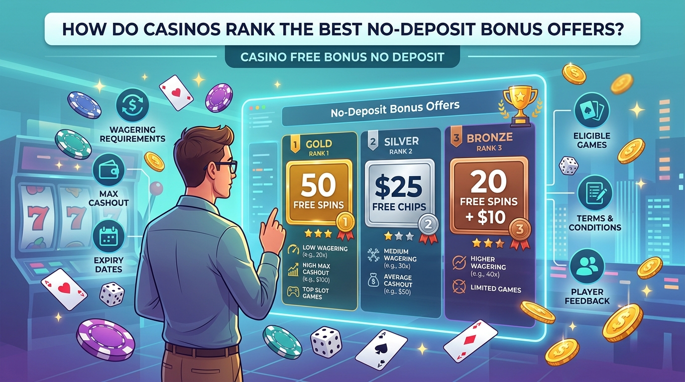 Làm Thế Nào Các Sòng Bạc Xếp Hạng Ưu Đãi Casino Free Bonus No Deposit Tốt Nhất?