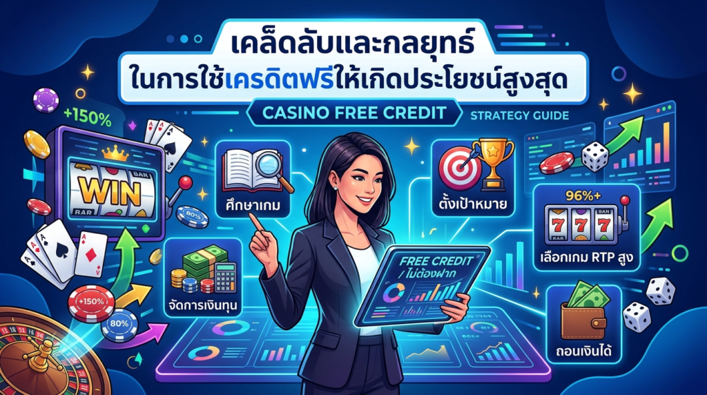 เครดิตฟรีคาสิโนไม่ต้องฝาก: คู่มือฉบับสมบูรณ์ปี 2024
